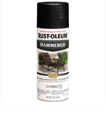 תרסיס ספריי צבע מרוקע שחור- 355 מ ל RO-7215830 מבית RustOleum