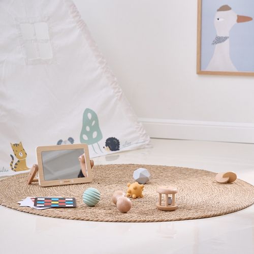 מארז 6 צעצועי פיתוח חושים מעץ וסיליקון מסדרת לגדול איתי לגיל 0-6 חודשים