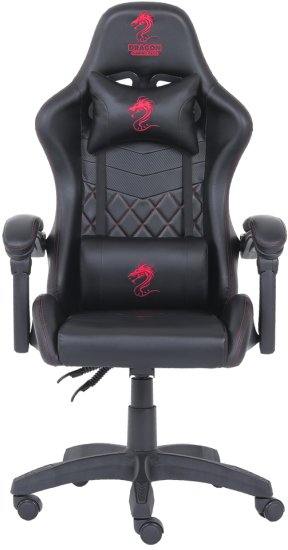 כיסא PU מעוצב לגיימרים Dragon ACE - צבע שחור