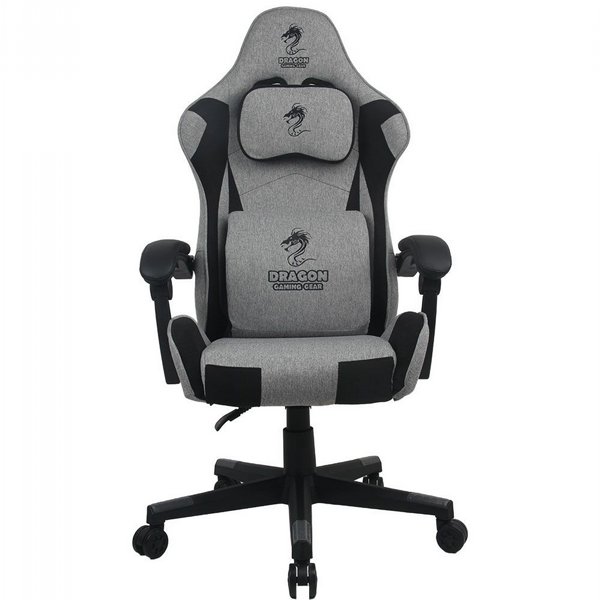 כיסא גיימינג Dragon Flex אפור/שחור בד