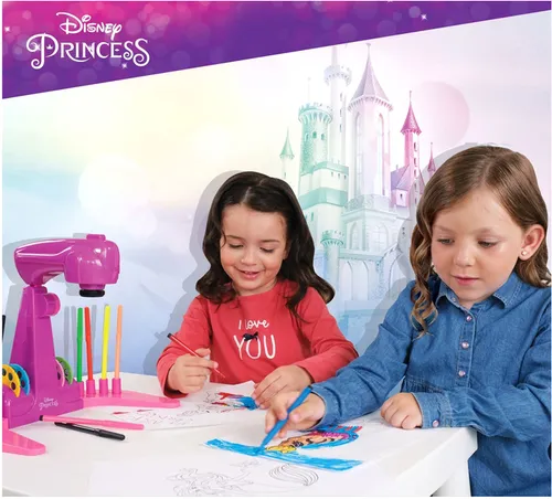 ערכת ציור עם מקרן Disney Princess - בית ספר לציור לנסיכות