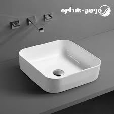 כיור מונח 38.5X38.5 ס"מ אורלינס לבן מבריק סניטק