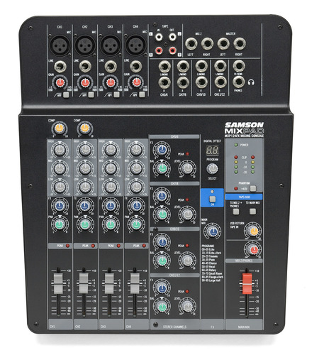 מיקסר 12 ערוצים SAMSON MIXPAD MXP124FX 12 INPUT