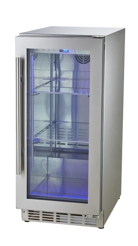 מקרר דלפק,דלת אחת זכוכית דגם  URG-15SS