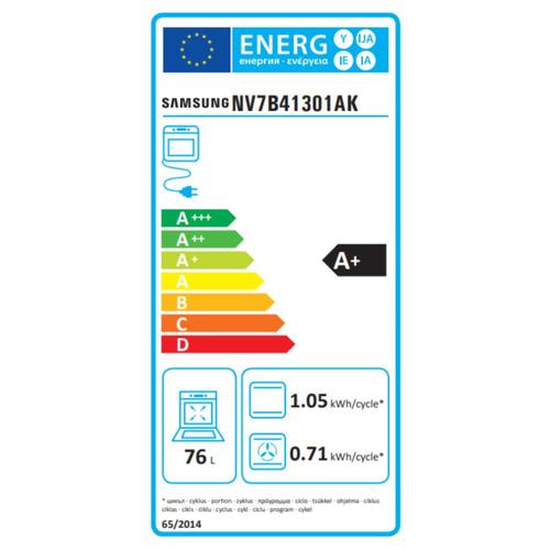 תנור בנוי 76 ליטר פירוליטי Samsung NV7B41301AK זכוכית שחורה