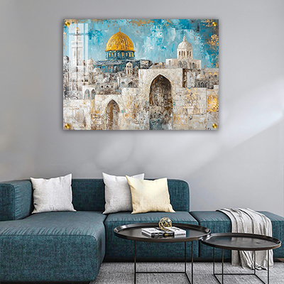 תמונת חומות ירושלים על קנבס או זכוכית מחוסמת