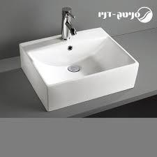 כיור מונח/תלוי 50X40 ס"מ דניו לבן מבריק סניטק