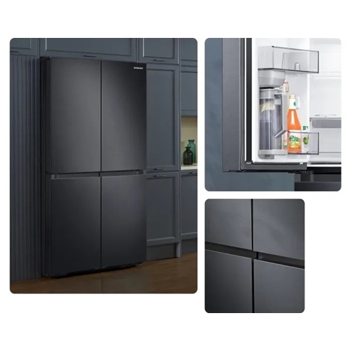 מקרר 4 דלתות שחור 649 ליטר  SAMSUNG RF59C701EB1 סמסונג IceMaker שנת 2025