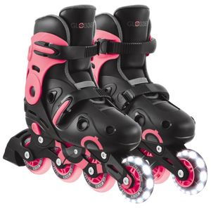 רולרבליידס SKATES LIGHTS עם מנגנון Speed-Safe לבטיחות מוגברת ואורות בגלגלים מידה 34-37 - ורוד