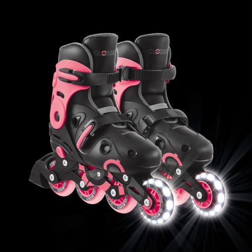 רולרבליידס SKATES LIGHTS עם מנגנון Speed-Safe לבטיחות מוגברת ואורות בגלגלים מידה 34-37 - ורוד