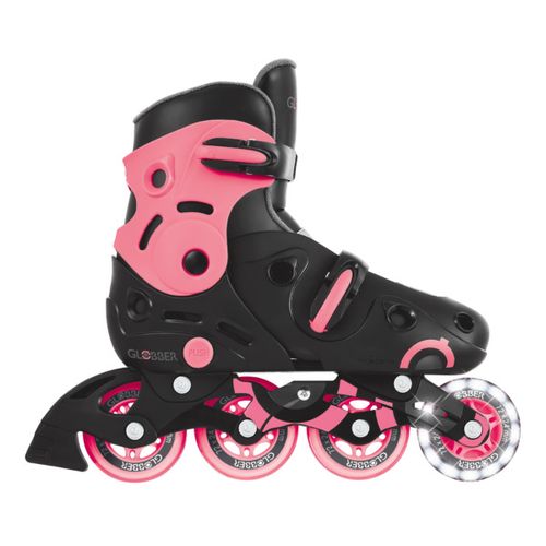 רולרבליידס SKATES LIGHTS עם מנגנון Speed-Safe לבטיחות מוגברת ואורות בגלגלים מידה 34-37 - ורוד