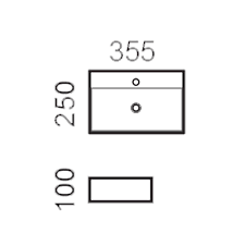כיור מונח/תלוי 35.5X25 ס