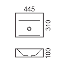 כיור מונח/תלוי 44.5X31 ס