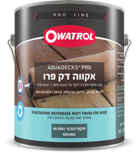 אקווה דק 2.5 ליטר הגנה לעץ גוון טבעי