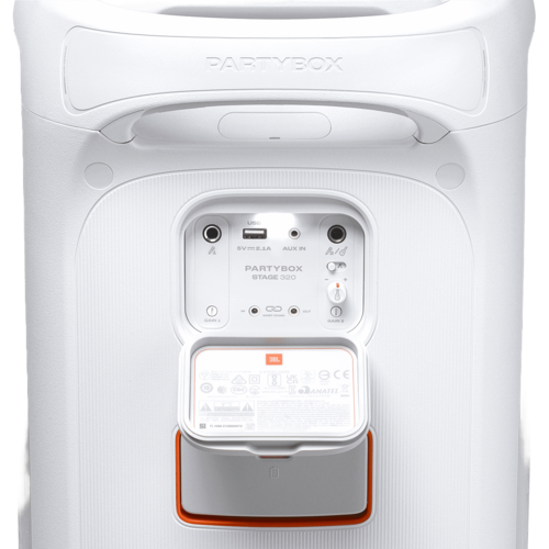 רמקול מסיבות עם גלגלים JBL PartyBox Stage 320 240W, צבע לבן, אחריות שנה 