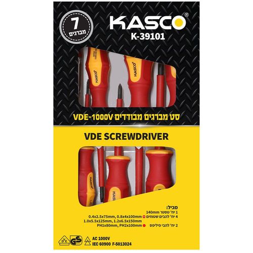 סט 7 מברגים מבודדים CR-V VDE 1000V