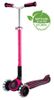 קורקינט ACE LIGHTS לילדים ונוער עד 100 ק"ג עם אורות בגלגלים, ידית מתקפלת, כיוונון גובה - ורוד פוקסיה