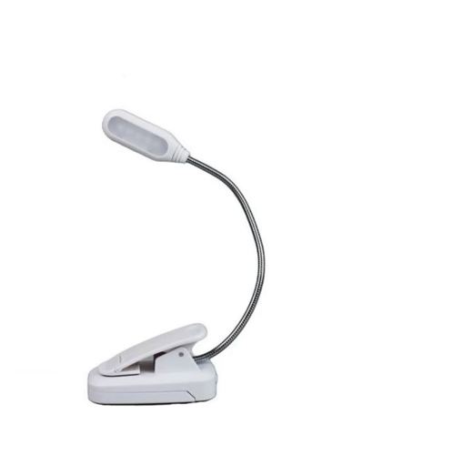 מנורת קליפס גמישה 3W,,לבן OMEGA