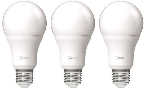 נורת לד כדור 15W A60 אריזת חסכון 3 יח' WW לומן 1500  MIDEA  E27