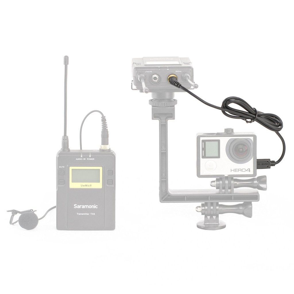 כבל Saramonic SR-GMC1 3.5 pl to Mini USB for GoPro 3/3+/4