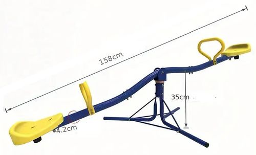 נדנדת גינה ממתכת ל 2 ילדים עם סיבוב 360 מעלות 