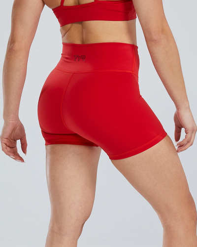 טייץ קצר לנשים בצבע אדום HIGH RISE 3.25 SHORT INFRARED