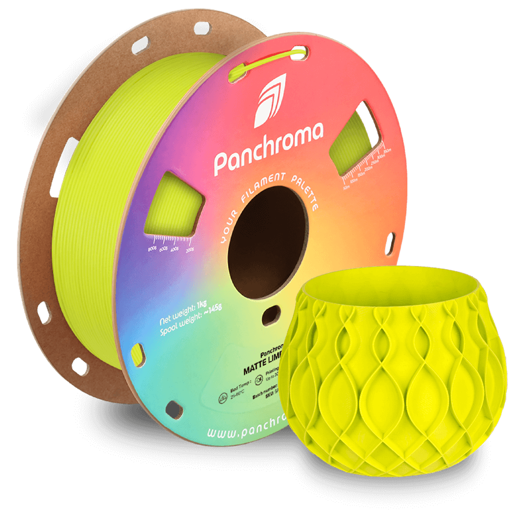 פילמנט ירוק ליים 1 ק"ג 1.75 מ"מ - Panchroma Matte PLA Lime Green (PolyTerra™ PLA)