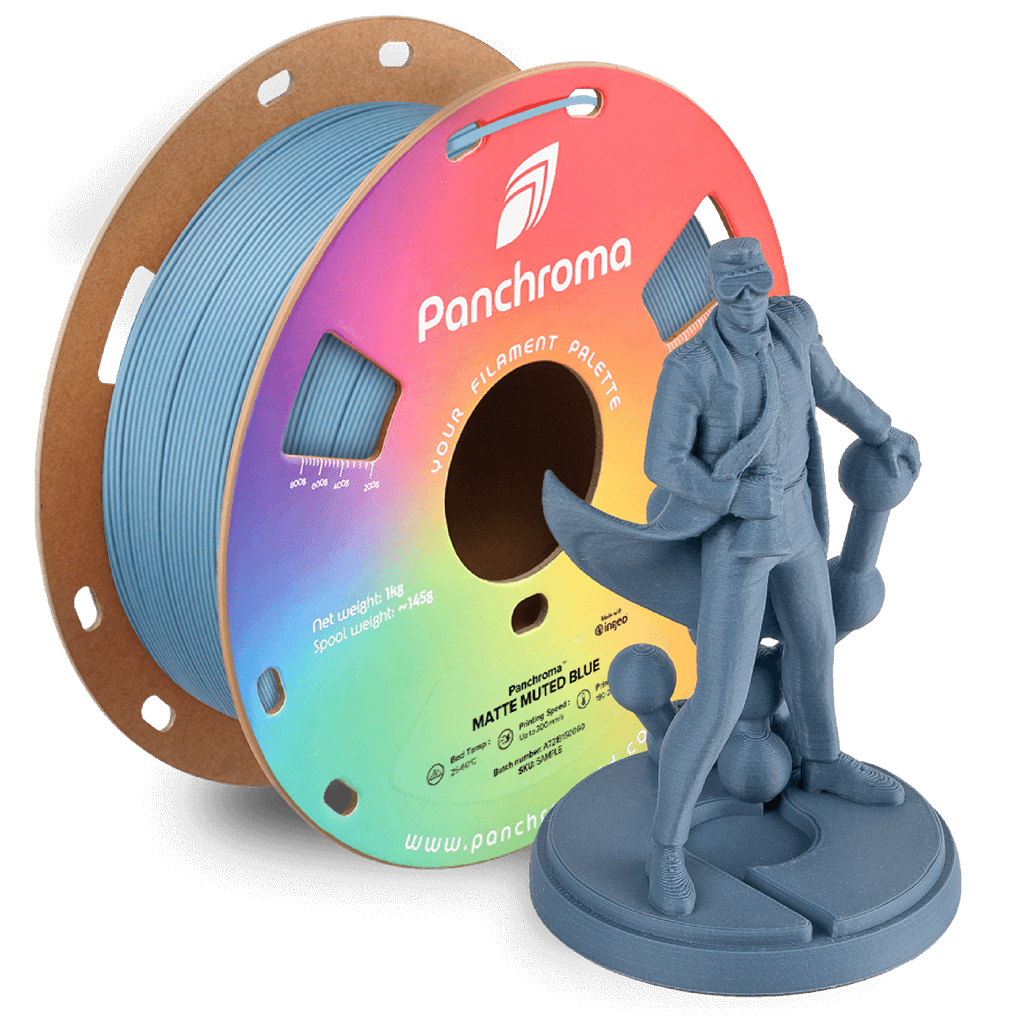 פילמנט כחול מאובק 1 ק"ג 1.75 מ"מ - Panchroma Matte PLA Muted Blue (PolyTerra™ PLA)