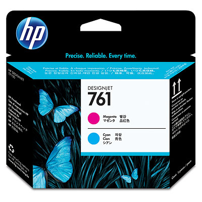 ראש הדפסה במגנטה/ציאן HP 761 למדפסות Designjet‏, 440 מ
