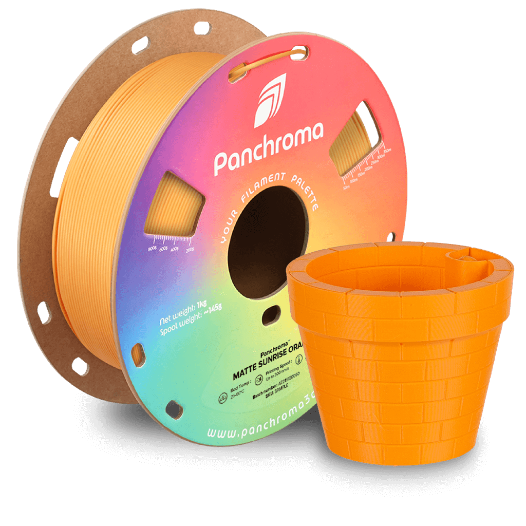 פילמנט כתום זריחה 1 ק"ג 1.75 מ"מ - Panchroma Matte PLA Sunrise Orange (PolyTerra™ PLA)