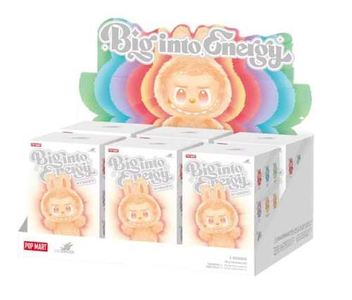 בובת לבובו פרווה | Pop Mart LABUBU | The Monsters Big Into Energy Series Vinyl Plush Pendant Single Blind Box