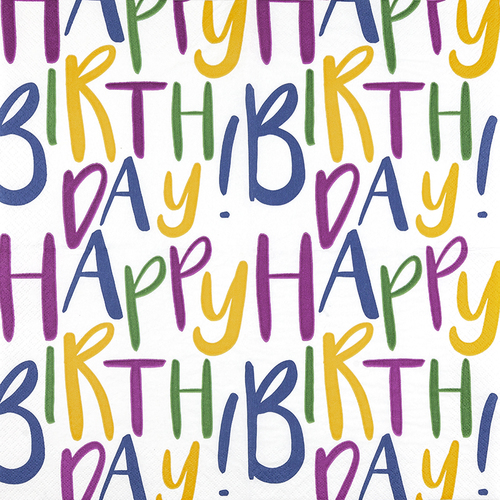 מפיות נייר 20 יח' Happy Birthday! dusty