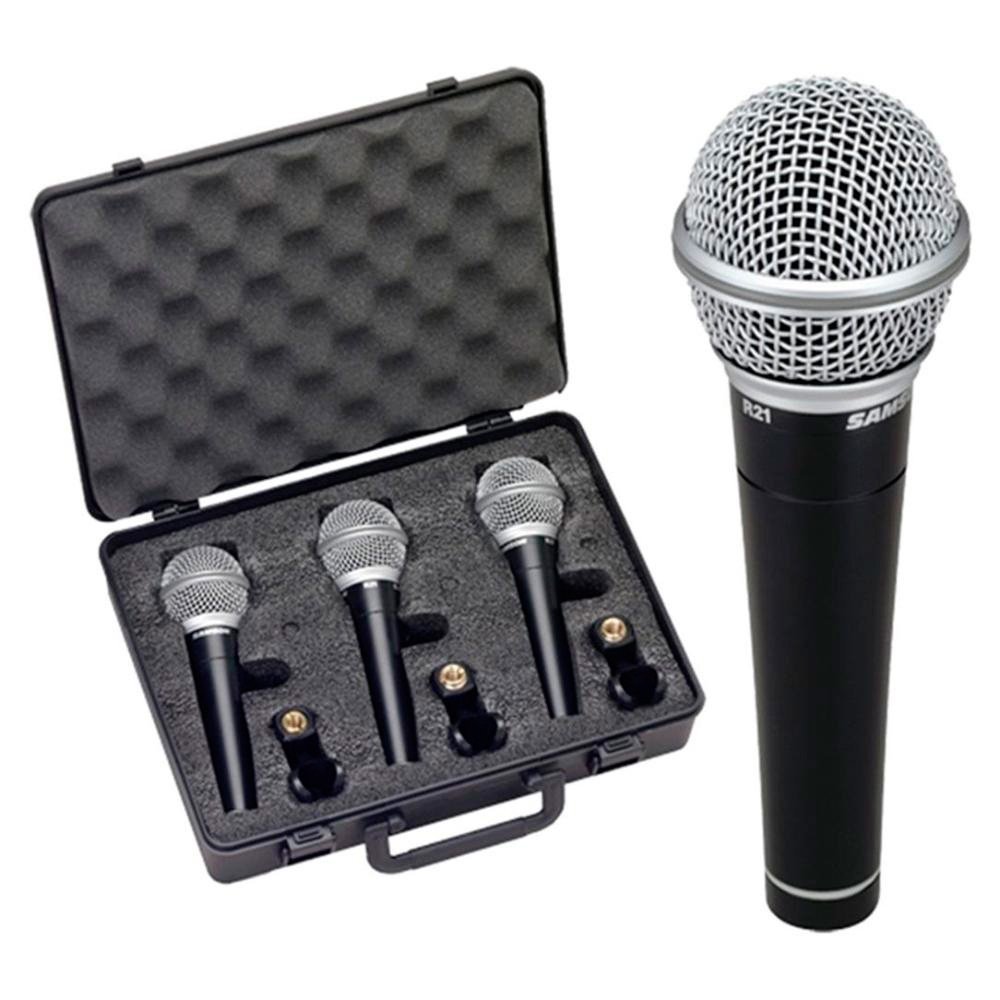 3 מיקרופונים דינמיים SAMSON R21 Cardiod Dynamic Mic 3-pack