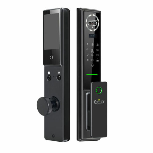 מנעול חכם לדלת עם קודן, טביעת אצבע, זיהוי פנים ומצלמה וידאו מובנית Smart Lock מבית Eco
