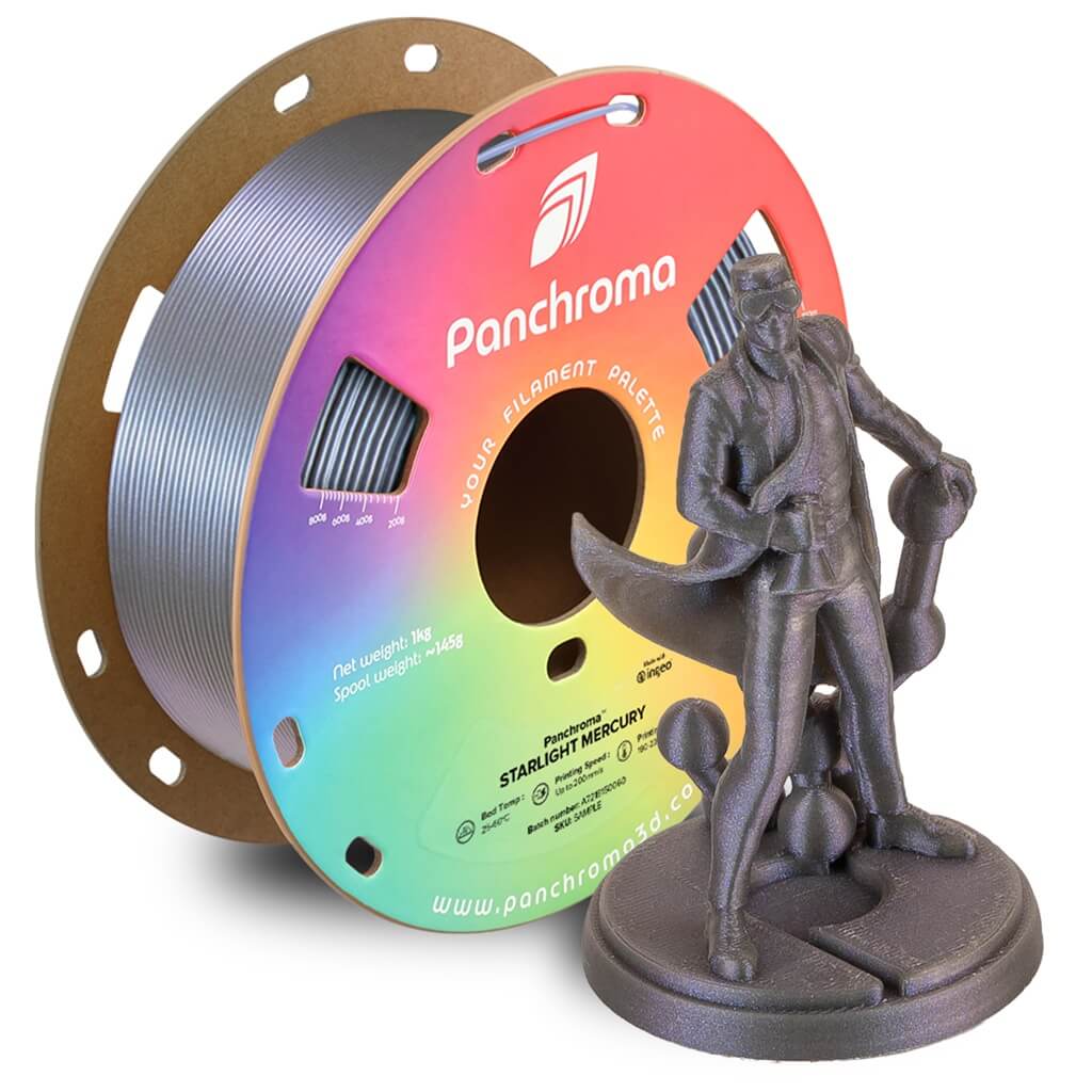 פילמנט סגול - כסוף 1 ק"ג 1.75 מ"מ - Panchroma Starlight PLA Mercury