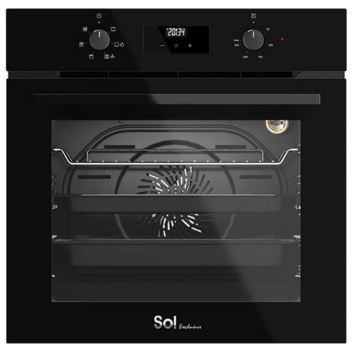 תנור אפיה בנוי 72 ליטר Sol Total Black HO-905TB
