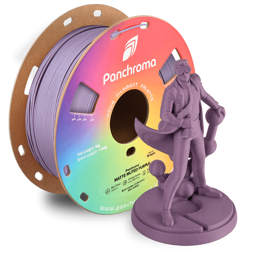 פילמנט סגול מאובק 1 ק"ג 1.75 מ"מ - Panchroma Matte PLA Muted Purple (PolyTerra™ PLA)