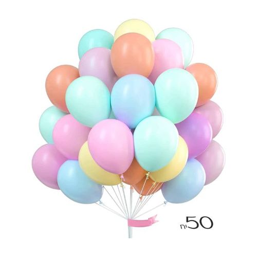 בלונים בצבעי פסטל 50 יח'
