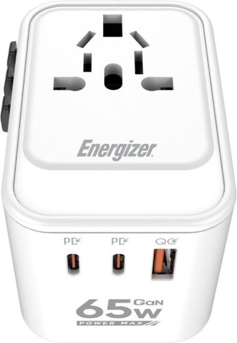 מטען נייד אוניברסלי 65W מבית Energizer - צבע לבן