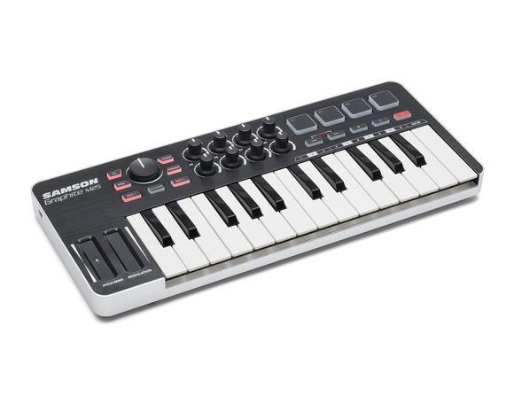 מקלדת שליטה SAMSON Graphite M25 Mini Keyboard Controller