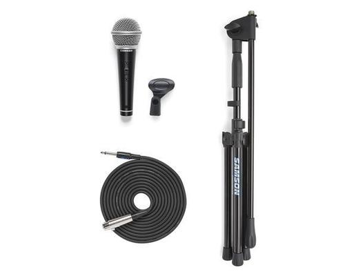 מיקרופון + סטנד + כבל SAMSON VP10 MIC PACK