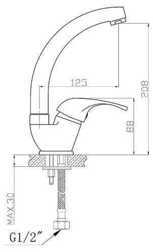 ברז פרח נמוך SWAN כרום ניקל AQUILA