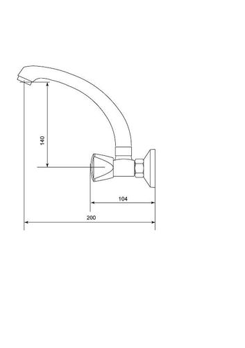 ברז קיר נמוך OCEANUS כרום ניקל AQUILA