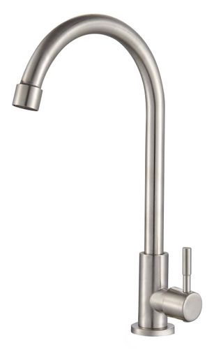 ברז פרח מים קרים גבוה ניקל מוברש AQUILA