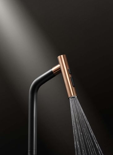 ברז מטבח נשלף SUPREME שחור/נחושת AQUILA PREMIUM