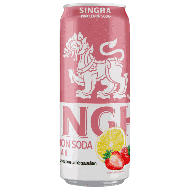 "SINGHA" סודה סינגה פחית בטעם לימון ורוד 330 מ"ל 