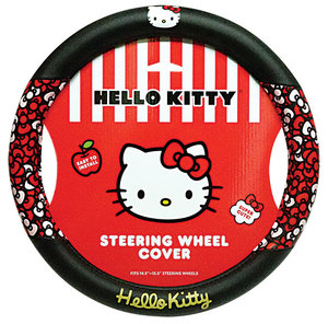 HELLO KITTY STEERING WHEEL COVER - Black Color