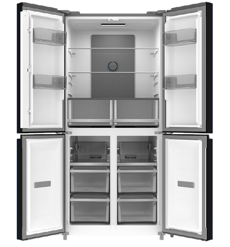 מקרר 4 דלתות 475 ליטר Fujicom פוג'יקום דגם FJ-NF515W זכוכית לבנה