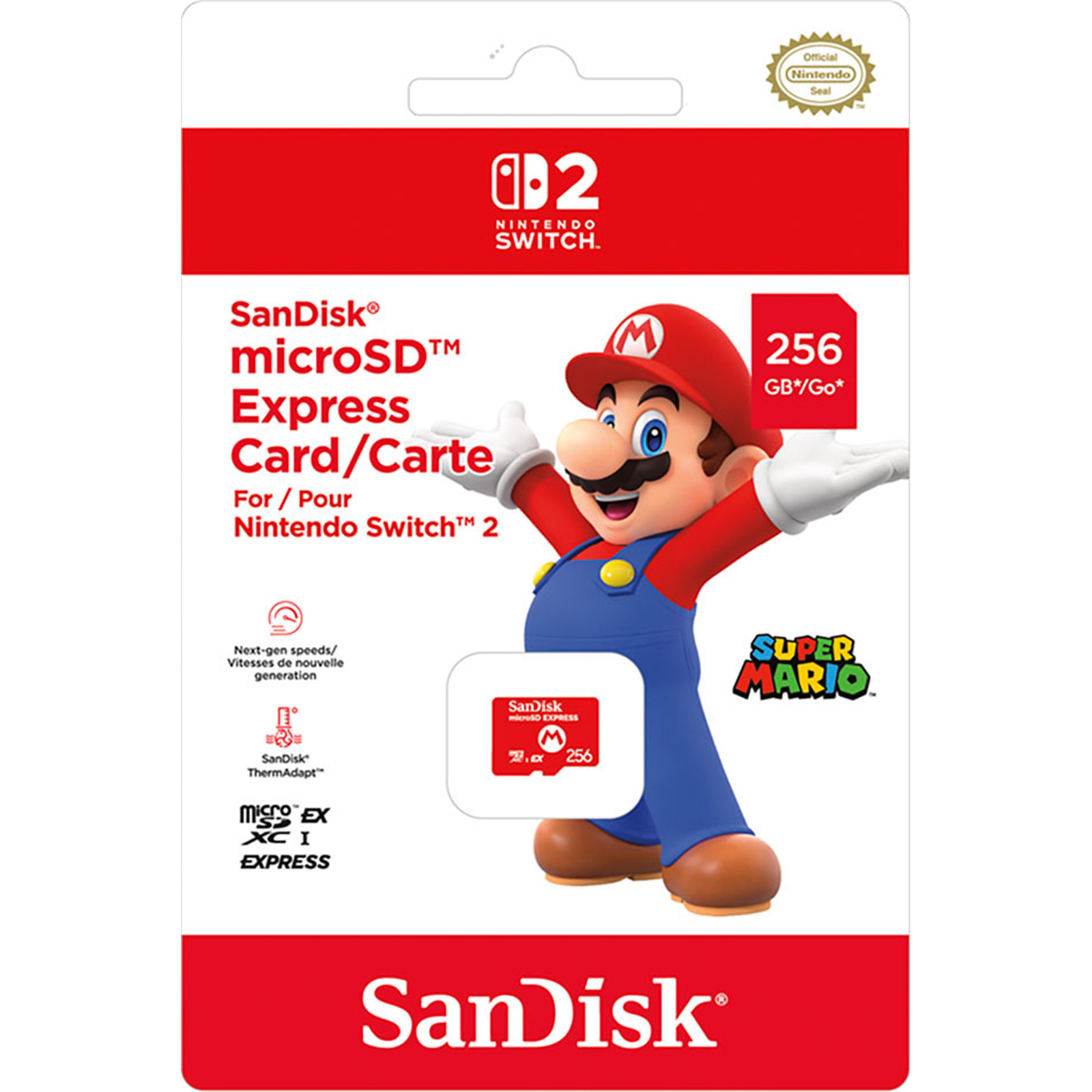 Sandisk 256GB MicroSD Express Memory Card For Nintendo Switch 2 כרטיס זיכרון 