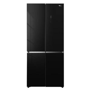 מקרר 4 דלתות 521 ליטר TCL C635CDBG זכוכית שחורה